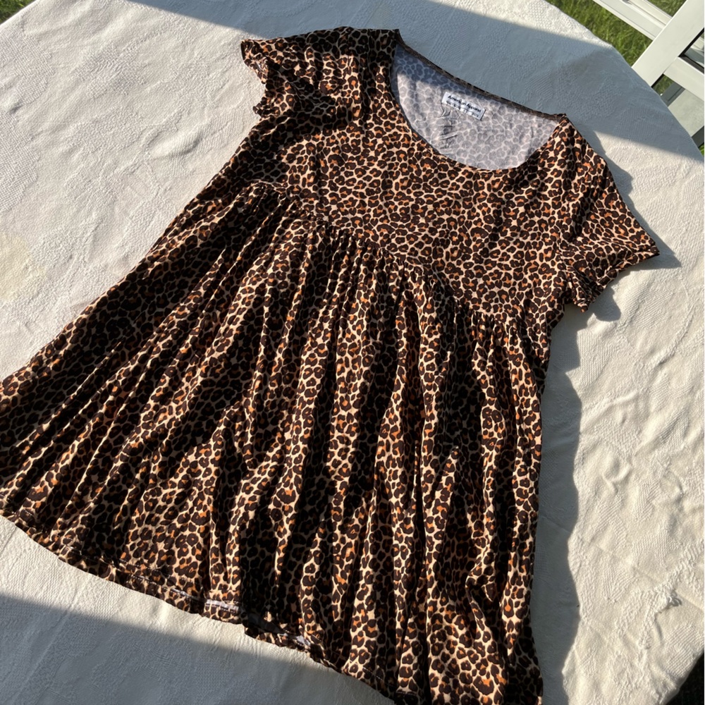 Babydoll cheetah print American Apparel dress. Size XS/S.